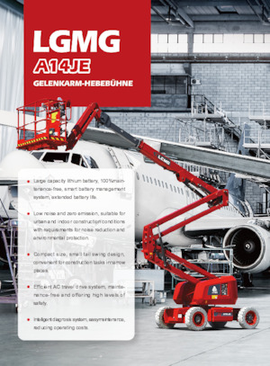 Kolové kloubové pracovní plošiny LGMG  A14JE