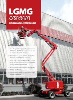 Kolové kloubové pracovní plošiny LGMG  AR14J-H