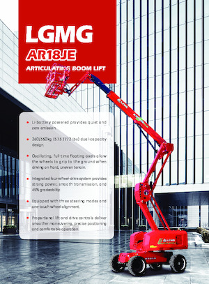 Kolové kloubové pracovní plošiny LGMG  AR18JE