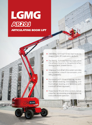 Kolové kloubové pracovní plošiny LGMG  AR20J