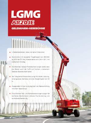Kolové kloubové pracovní plošiny LGMG  AR20JE