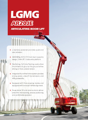 Kolové kloubové pracovní plošiny LGMG  AR20JE