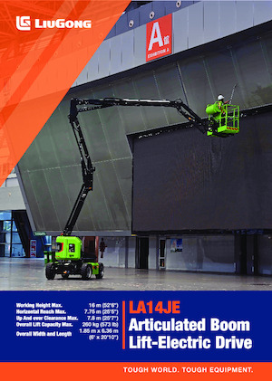 Kolové kloubové pracovní plošiny Liugong LA14JE