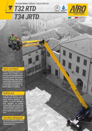 Kolové teleskopické pracovní plošiny AIRO T32 RTD