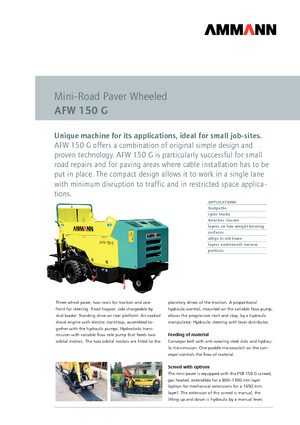 Kolové finišery Ammann AFW 150 G