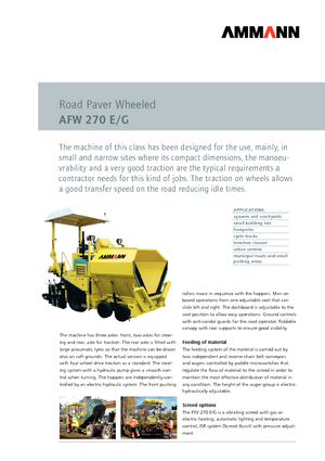 Kolové finišery Ammann AFW 270 E/G