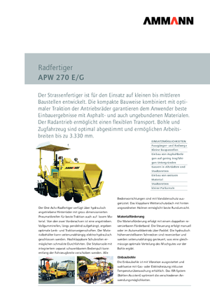 Kolové finišery Ammann AFW 270 E/G