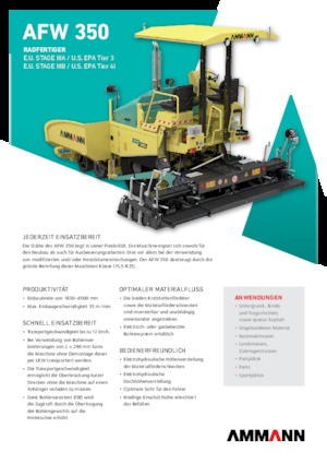 Kolové finišery Ammann AFW 350 E/G