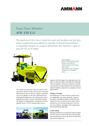 Kolové finišery Ammann AFW 350 E/G