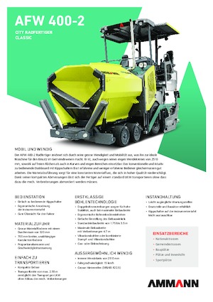 Kolové finišery Ammann AFW 400-2