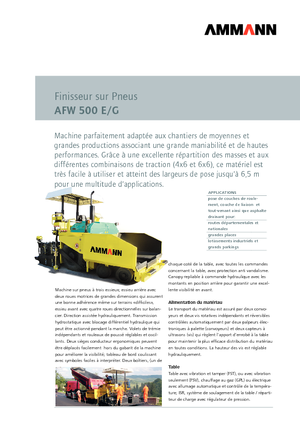 Kolové finišery Ammann AFW 500 E/G