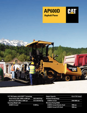 Kolové finišery Caterpillar AP600D