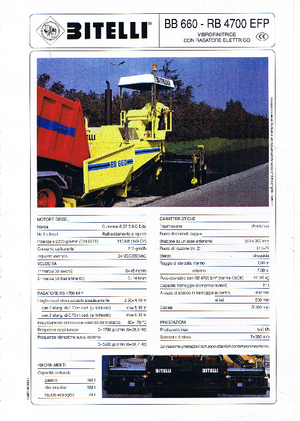Kolové finišery Bitelli BB 660 E-RB 4700 EFP