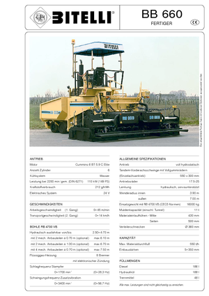 Kolové finišery Bitelli BB 660 RB 4700 VB