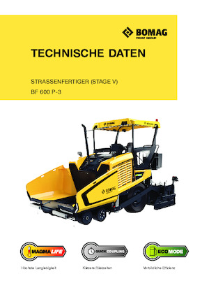 Kolové finišery Bomag BF 600 P-3 S 600