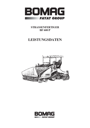 Kolové finišery Bomag BF 600 P-HSE