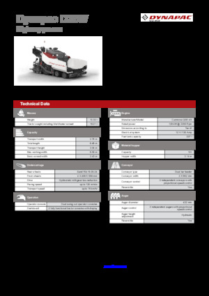 Kolové finišery Dynapac D25W