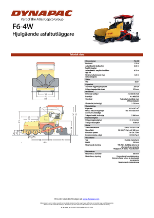 Kolové finišery Dynapac F 6-4 W