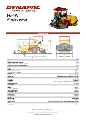 Kolové finišery Dynapac F 6-4 W