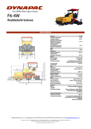 Kolové finišery Dynapac F 6-4 W