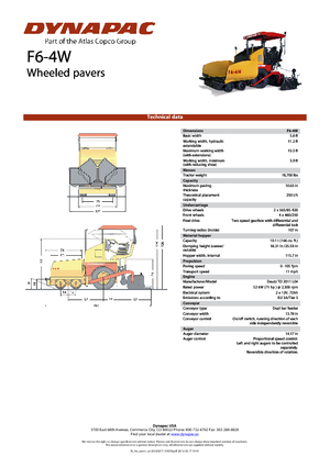 Kolové finišery Dynapac F 6-4 W