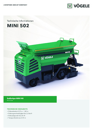 Kolové finišery Vögele Mini 502