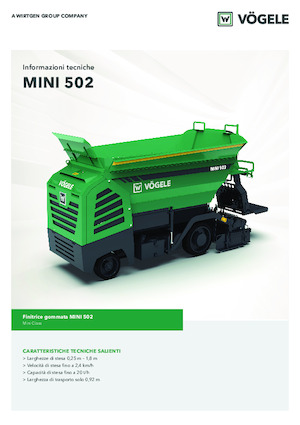 Kolové finišery Vögele Mini 502