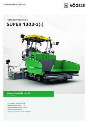 Kolové finišery Vögele Super 1303-3i