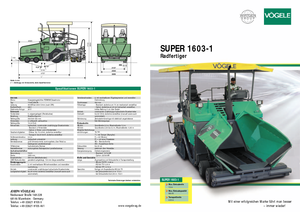 Kolové finišery Vögele Super 1603-1