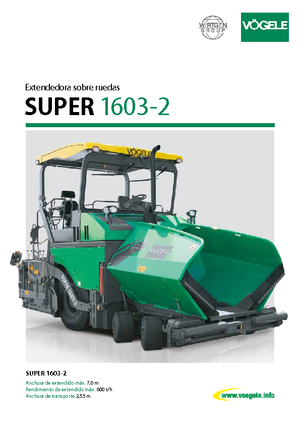 Kolové finišery Vögele Super 1603-2