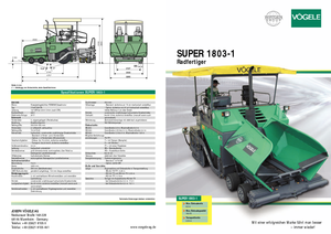 Kolové finišery Vögele Super 1803-1
