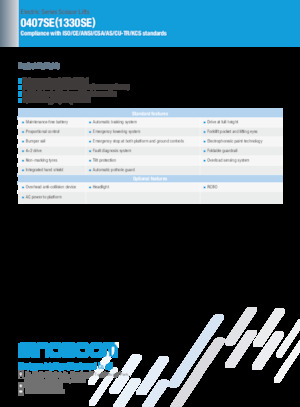 Kolové nůžkové plošiny Sinoboom 0407SE