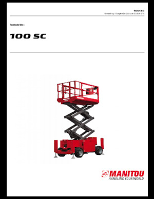 Kolové nůžkové plošiny Manitou 100 SC