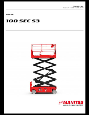 Kolové nůžkové plošiny Manitou 100 SEC S3