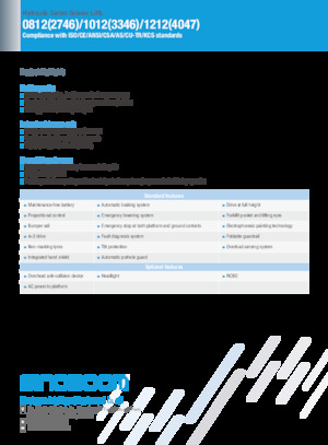 Kolové nůžkové plošiny Sinoboom 0812 
