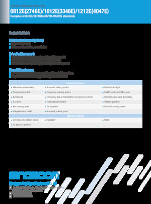 Kolové nůžkové plošiny Sinoboom 1212E 