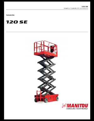 Kolové nůžkové plošiny Manitou 120 SE