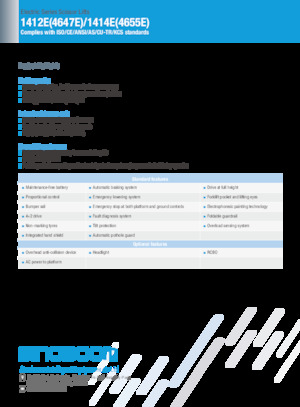 Kolové nůžkové plošiny Sinoboom 1414E 