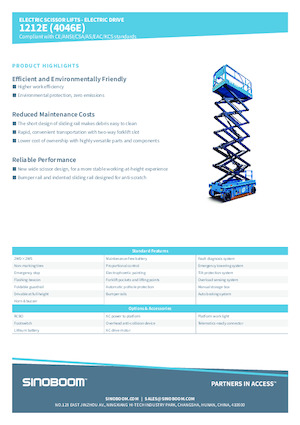 Kolové nůžkové plošiny Sinoboom 4046E