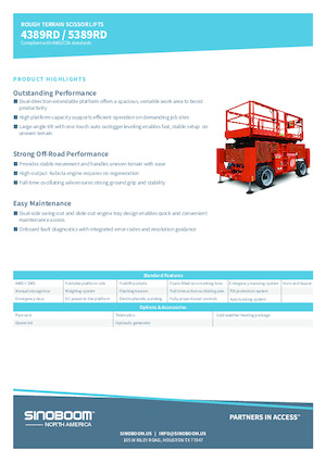 Kolové nůžkové plošiny Sinoboom 5389RD
