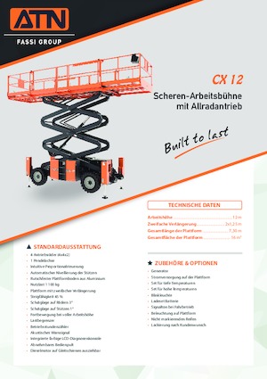 Kolové nůžkové plošiny ATN CX 12