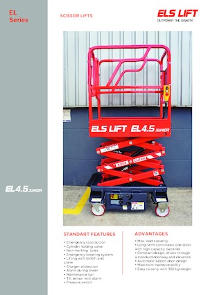 Kolové nůžkové plošiny ELS Lift Junior 4.5
