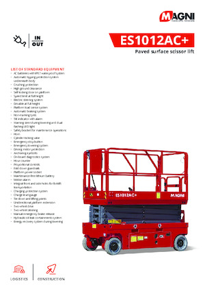 Kolové nůžkové plošiny MAGNI ES1012AC+