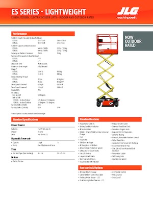Kolové nůžkové plošiny JLG ES1330L
