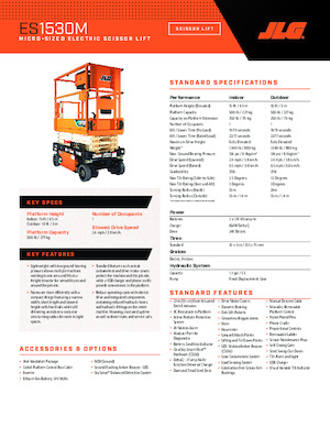 Kolové nůžkové plošiny JLG ES1530M