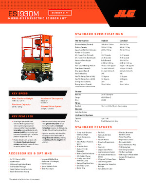 Kolové nůžkové plošiny JLG ES1930M