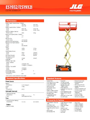 Kolové nůžkové plošiny JLG ES1932
