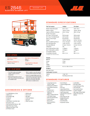 Kolové nůžkové plošiny JLG ES2646