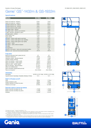 Kolové nůžkové plošiny Genie GS-1432m E-Drive