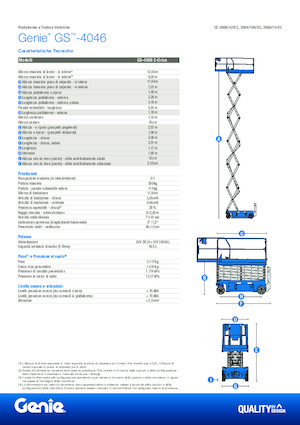 Kolové nůžkové plošiny Genie GS-4046